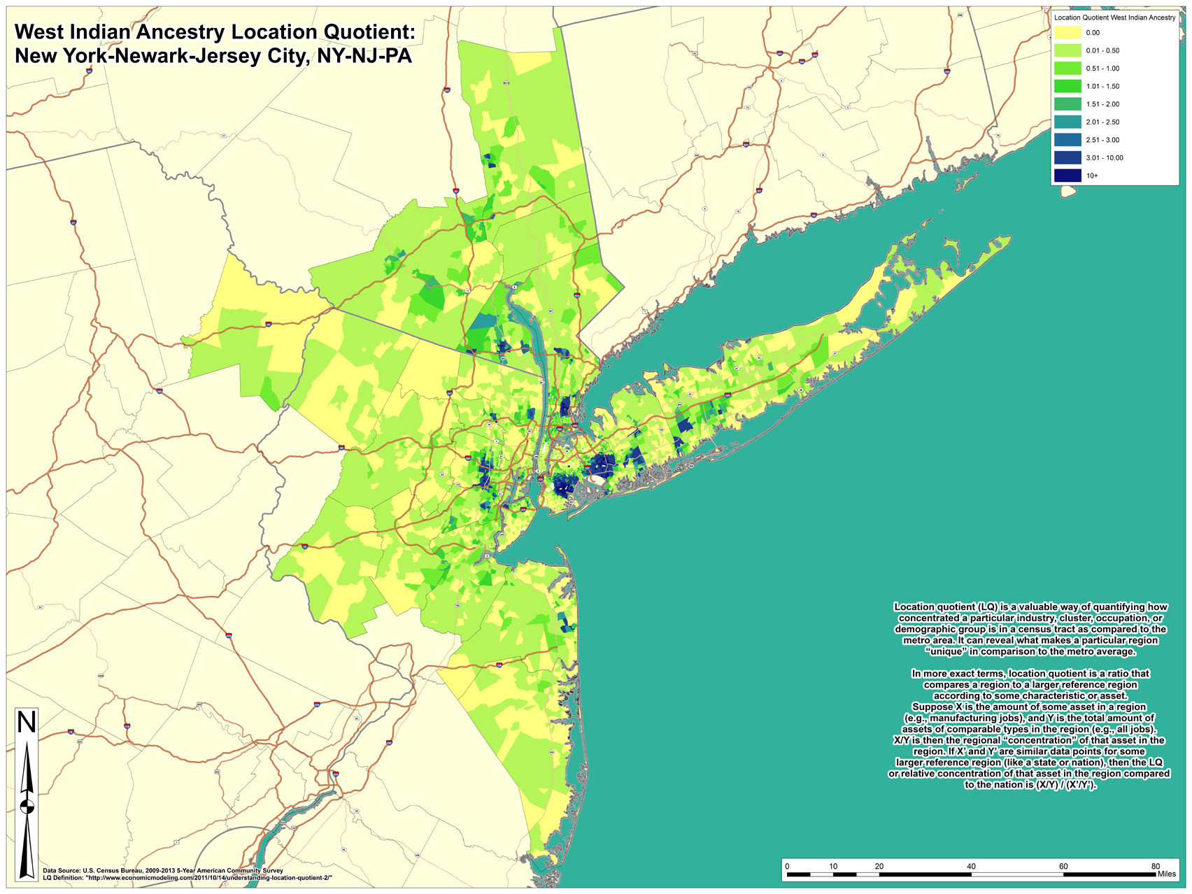 West Indian Location Quotient